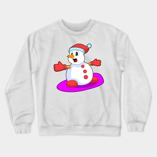 Snowman Snowboard Winter sports Crewneck Sweatshirt